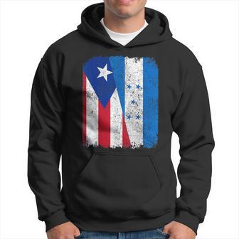 Half Puerto Rican Half Honduran Flag Heritage Pride Roots Hoodie - Thegiftio UK