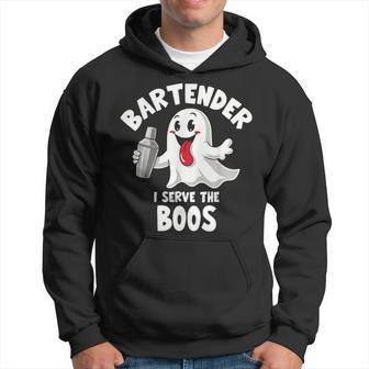 Halloween Bartender Costume I Serve The Boos Hoodie - Thegiftio UK