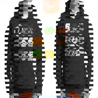 Halloween Building Brick Head Pumpkin Ghost Zombie Boys Hoodie | Mazezy