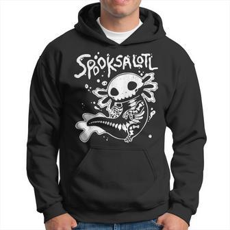 Halloween Cute Skeleton Spooksalotl Halloween Axolotl Hoodie - Thegiftio UK