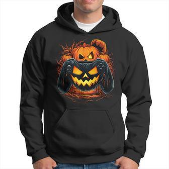 Halloween Gamer Gaming Pumpkin Boys Halloween Costume Hoodie - Thegiftio UK