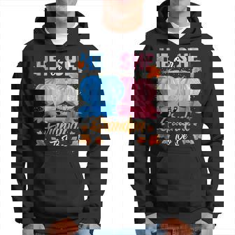 Halloween Pumpkin Gender Reveal He Or She Grandpa To Be Hoodie - Thegiftio