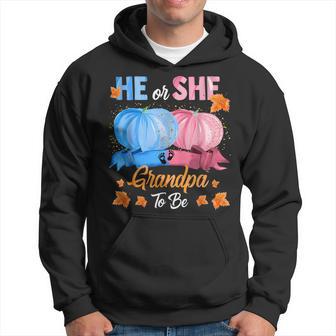 Halloween Pumpkin Gender Reveal He Or She Grandpa To Be Hoodie - Thegiftio UK