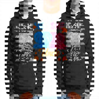 Halloween Pumpkin Gender Reveal He Or She Uncle To Be Hoodie - Monsterry