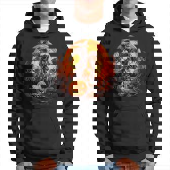 Halloween Scary Pumpkin Headless Horseman Western Cowboy Hoodie - Monsterry