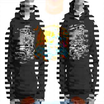Halloween Skeleton Golf Cart Golfer Hoodie - Thegiftio UK
