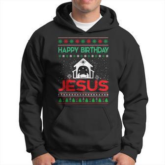 Happy Birthday Jesus Ugly Christmas Sweater Hoodie - Thegiftio UK