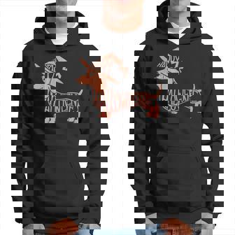 Happy Halloweenie Weiner Dog Cute Dachshund Witch Hat Hoodie | Mazezy