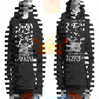 Happy Hockeyween Halloween Costume Pumpkin Hockey Lovers Hoodie - Seseable