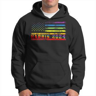 Harris 2024 For President Lgbt Flag Hoodie - Thegiftio UK