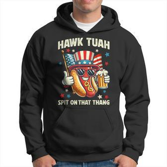 Hawk Tush Spit On That Thing Retro Hot Dog 4Th Of July Hoodie - Monsterry AU