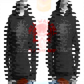 Hell Was Full I Came Back Red Skull Skeleton Heavy Metal Hoodie - Monsterry