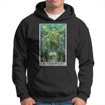 The Hierophant Tarot Card Cthulhu Classic Horror Halloween Hoodie - Thegiftio UK