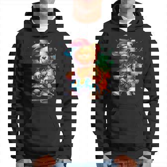 Hip Hop Teddy Bear Watercolour Hoodie | Seseable UK