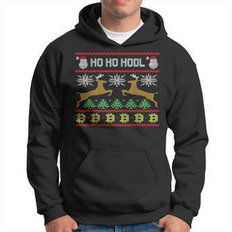 Ho Ho Hodl Bitcoin Ugly Christmas Cryptocurrency Sweater Hoodie - Thegiftio UK