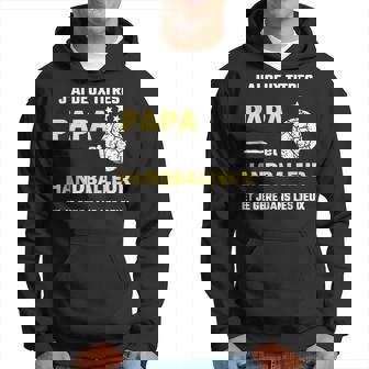 Homme Papa Handballeur Deux Titres Humour Handball Humoristique Sweat à capuche - Cadeauxyz