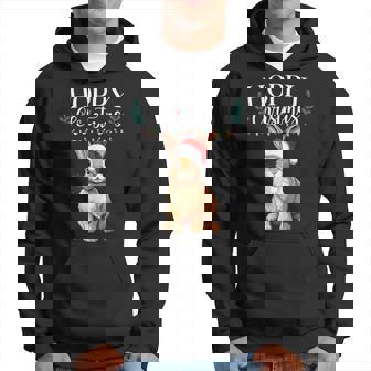 Hoppy Christmas Cute Bunny Christmas Family Matching Hoodie - Seseable