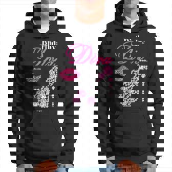 Hot Pink Lips High Heel Afro Diva Birthday Melanin Hoodie - Thegiftio UK