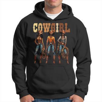 Howdy Black Cowgirl Western Rodeo Melanin Black History Hoodie - Thegiftio UK
