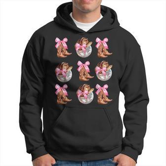 Howdy Western Country Rodeo Cowgirl Hat Boots Disco Hoodie - Thegiftio UK