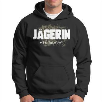 Hunter With Dachshund With Camouflage Pattern Kapuzenpullover - Geschenkecke