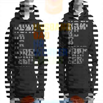 Husband Dad Hr Worker Legend Fathers Day Vintage Retro Hoodie - Monsterry