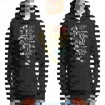 Ice Hockey Goalie Shut Your Five Hole Retro Vintage Hoodie - Thegiftio UK