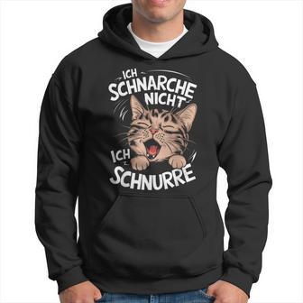 Ich Schnarche Nicht Ich Schnurre Katzen German Kapuzenpullover - Geschenkecke