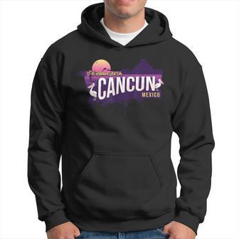 I'd Rather Be In Cancun Mexico Vintage Souvenir Hoodie - Thegiftio UK