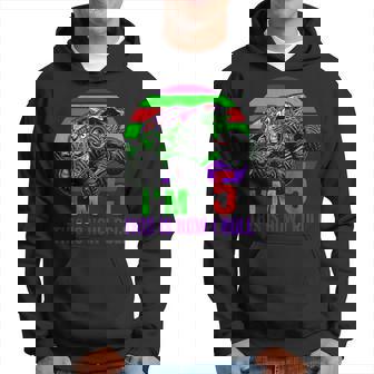 I'm 5 This Is How I Roll Monster Truck Car 5Th Birthday Boys Hoodie - Monsterry