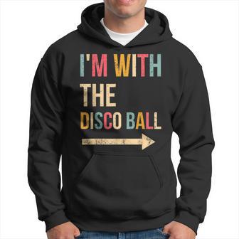 I'm With The Disco Ball Halloween Lazy Diy Costume Party Hoodie - Thegiftio UK