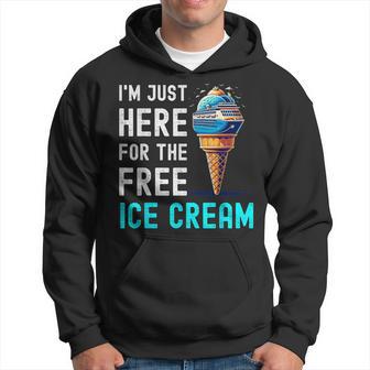 I'm Just Here For The Free Ice Cream Cruise 2024 Hoodie - Thegiftio UK