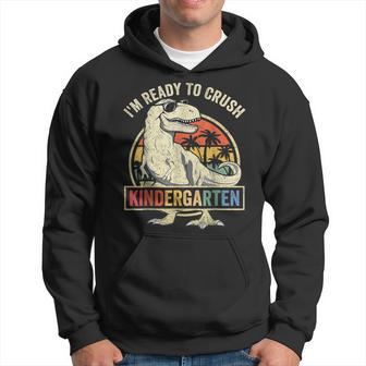 I'm Ready To Crush Kindergarten Back To School Dinosaur Boys Hoodie - Thegiftio UK