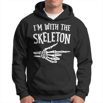 I'm With The Skeleton Halloween Costume Hoodie - Thegiftio UK