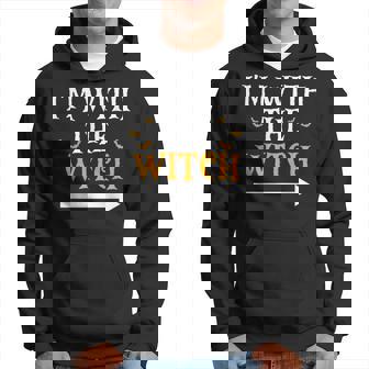 I'm With The Witch Halloween Couples Costume Hoodie - Thegiftio UK
