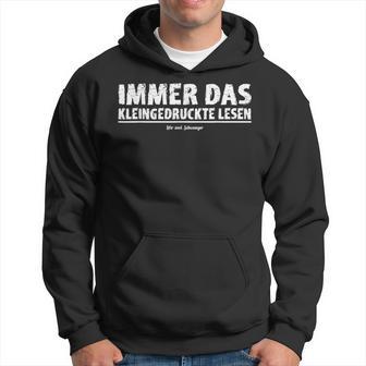 Immer Das Kleindrucke Lesen Wir Sind Schwanger S Kapuzenpullover - Geschenkecke