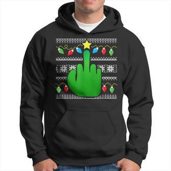 Inappropriate Ugly Christmas Sweater Style Hoodie - Thegiftio UK