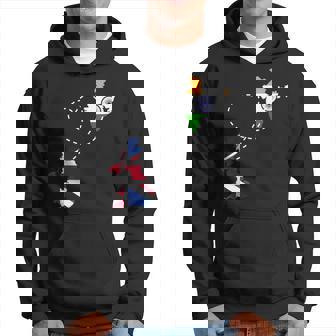 India Indian Flag Day Hindu Hinduism Uk England Flag Heart Hoodie - Thegiftio UK
