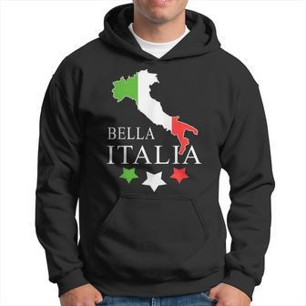 Italia Bella Italia With Italian Map Italy Kapuzenpullover - Seseable