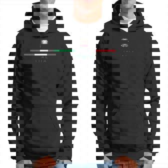 Italia National Flag Colors Italy Crest Logo Italian Roots Hoodie | Seseable UK