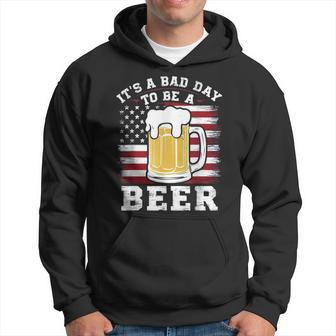It's A Bad Day To Be A Beer Vintage Retro American Flag Hoodie - Monsterry DE