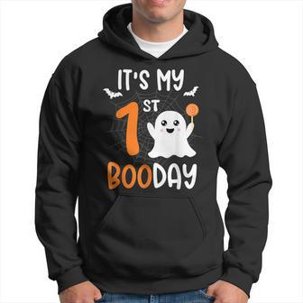 Its My Boo Day Cute Halloween 1St Birthday Ghost Boy Hoodie - Thegiftio UK