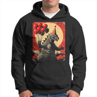 Japanese Kaiju Birthday Party Balloons & Party Hat Hoodie - Thegiftio UK