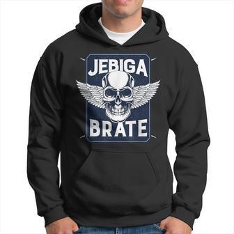 Jébiga Brate Crâne Signe Balkan Serbe Argot Slang Slang Sweat à capuche - Cadeauxyz