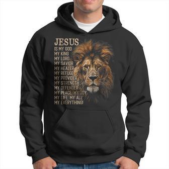 Jesus Is My God My King My Lord My Savior Religion God Bible Hoodie - Thegiftio UK