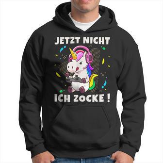 Jetzt Nicht Ich Zocke Gaming Gamer Unicorn Kapuzenpullover - Geschenkecke