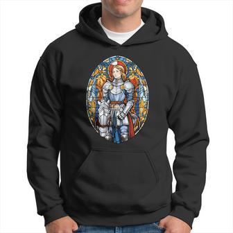 Joan Of Arc Stained Glass Hoodie - Thegiftio UK