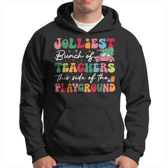Jolliest Bunch Of Teachers This Side Of The Playground X Mas Hoodie - Thegiftio UK