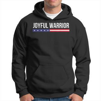 Joyful Warrior Retro Inspired Quote Saying Hoodie - Thegiftio UK