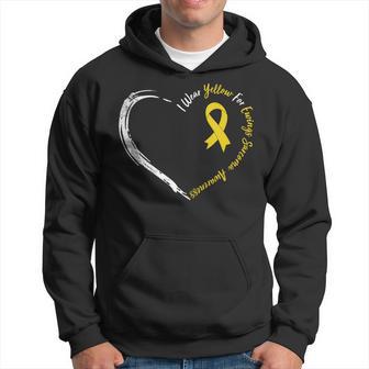 In July We Wear Yellow Ewing Sarcoma Awareness Yellow Ribbon Hoodie - Thegiftio UK